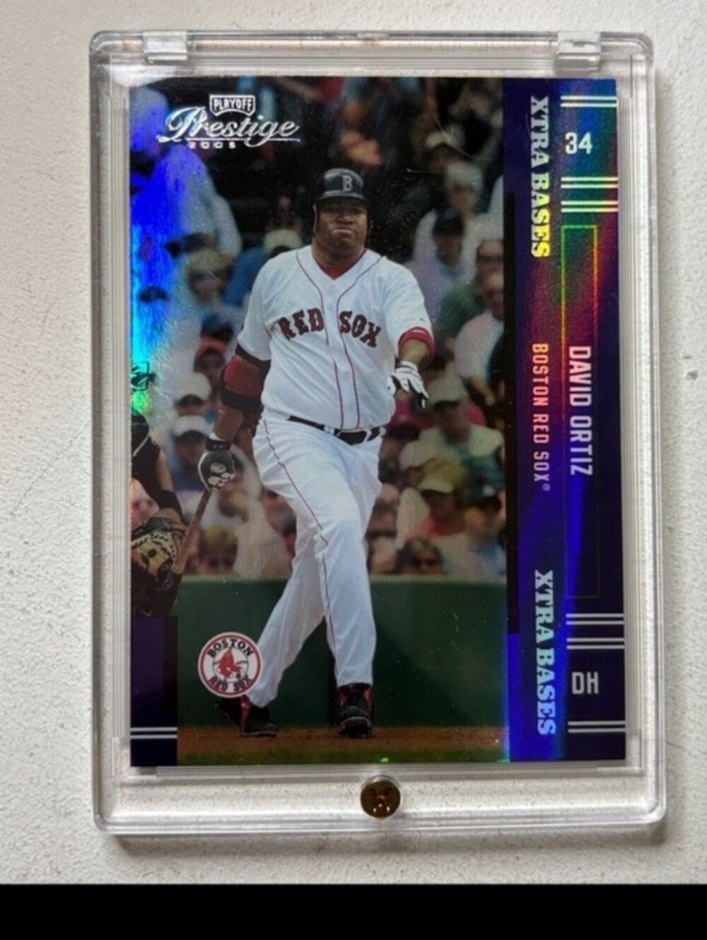 2005 Playoff Prestige Extra Bases David Ortiz #625/1000 Boston Red Sox Parallel